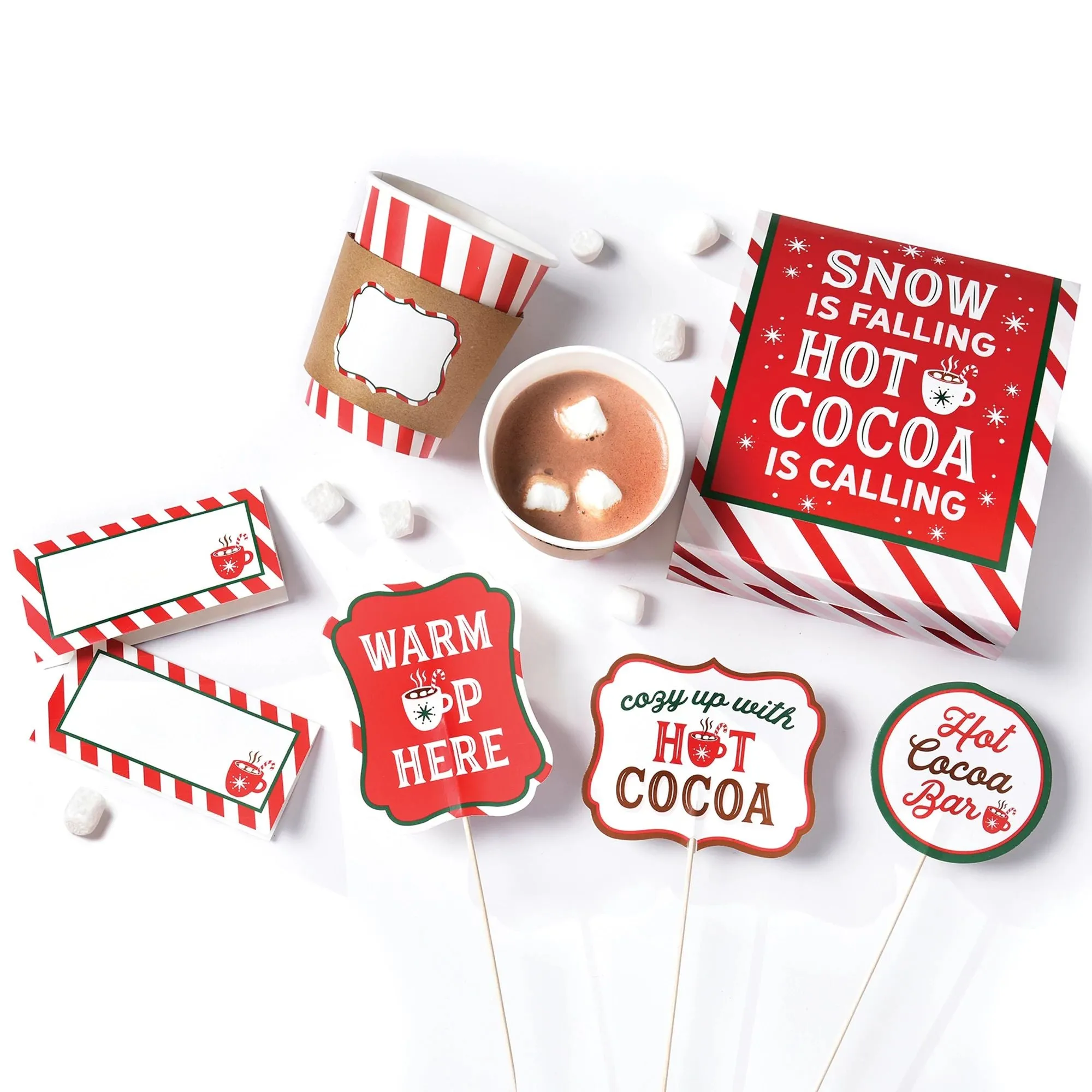 Christmas Cocoa Bar Party Accessory Kit | 1 kit