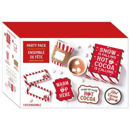 Christmas Cocoa Bar Party Accessory Kit | 1 kit