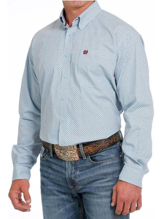 Cinch Men's Button Down Western Blue Shirt