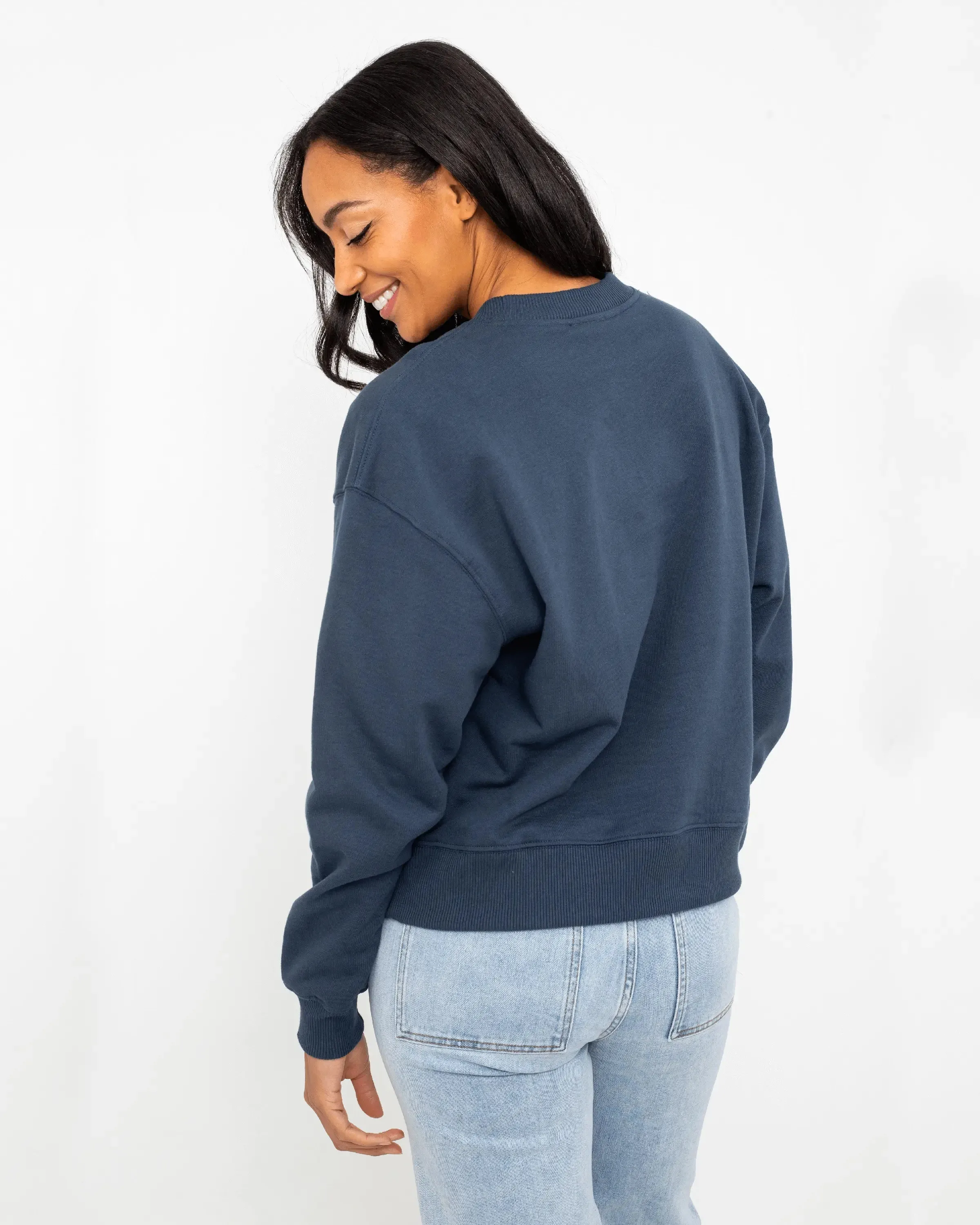 Cornwall Arch Sweatshirt in Denim Blue