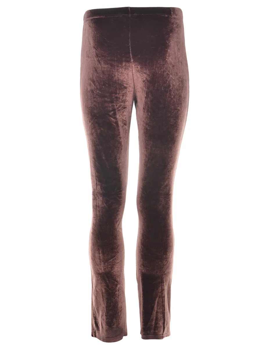 Dark Brown Velvet Trousers - W30 L31