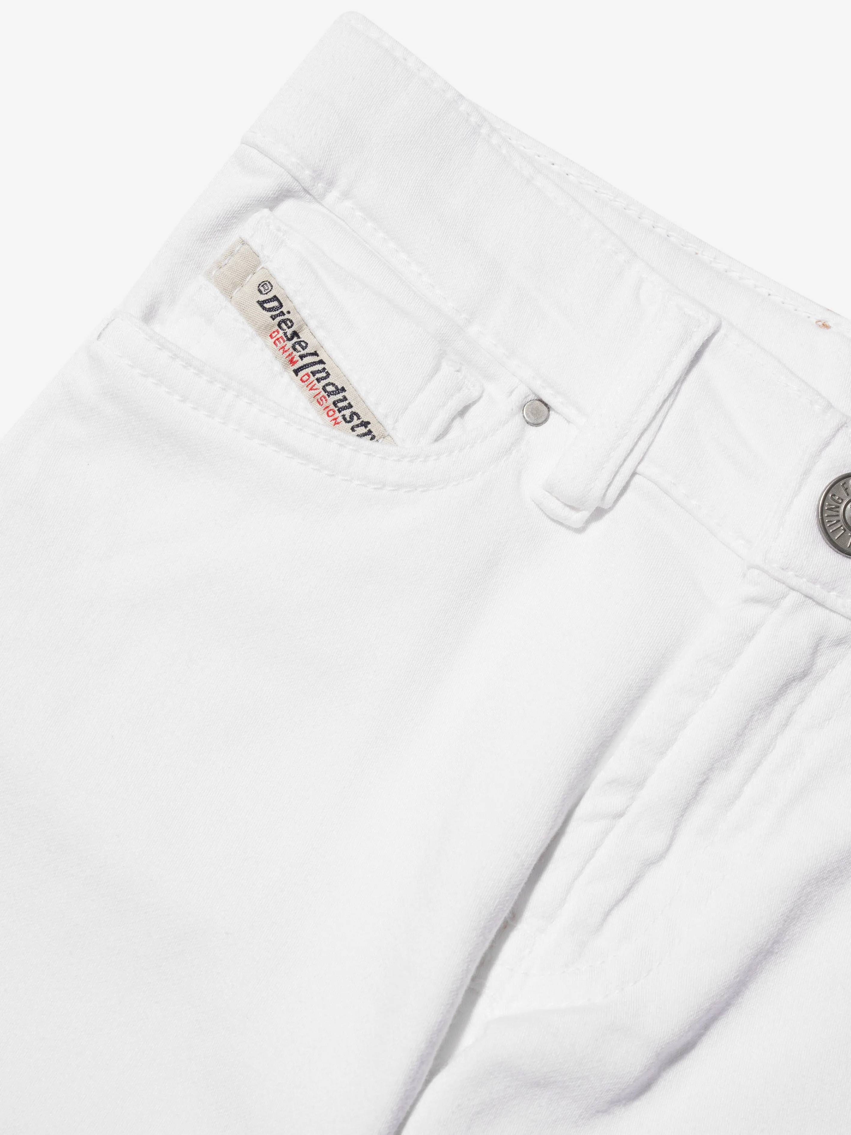 Diesel Boys 5 Pocket Jeans in White