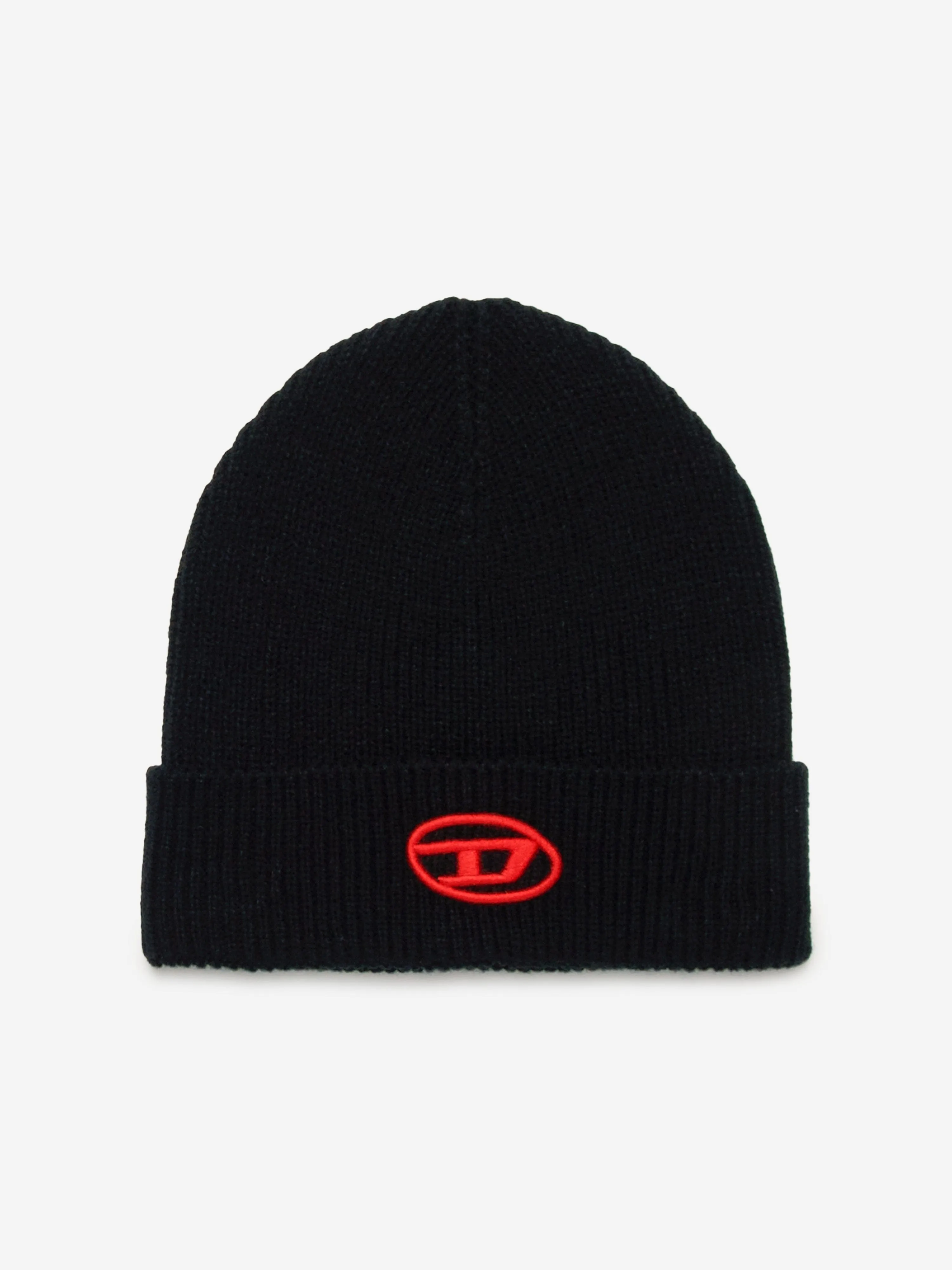 Diesel Kids Logo Beanie Hat in Black