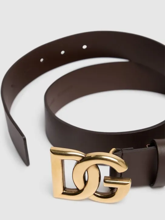 Dolce&amp;Gabbana   3.5cm Logo leather belt 