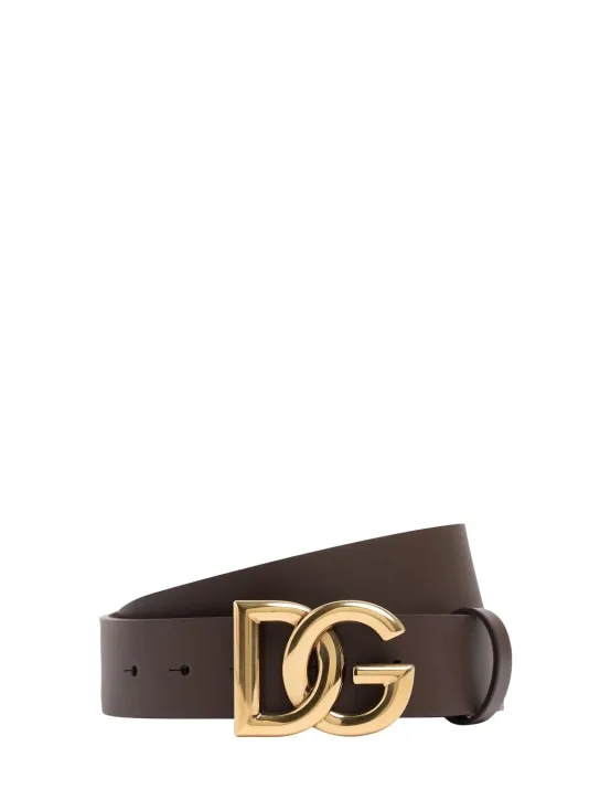 Dolce&amp;Gabbana   3.5cm Logo leather belt 