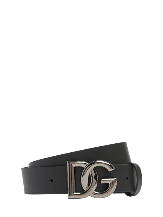 Dolce&amp;Gabbana   3.5cm Logo leather belt 