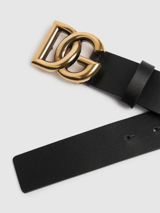 Dolce&amp;Gabbana   3.5cm Logo leather belt 