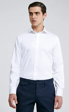 Ds Damat Slim Fit Shirt White Nanocare