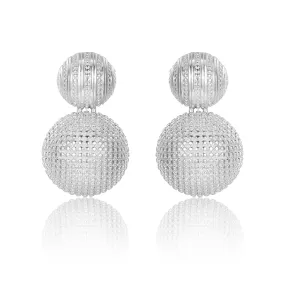 Dual Ball Gold Earrings