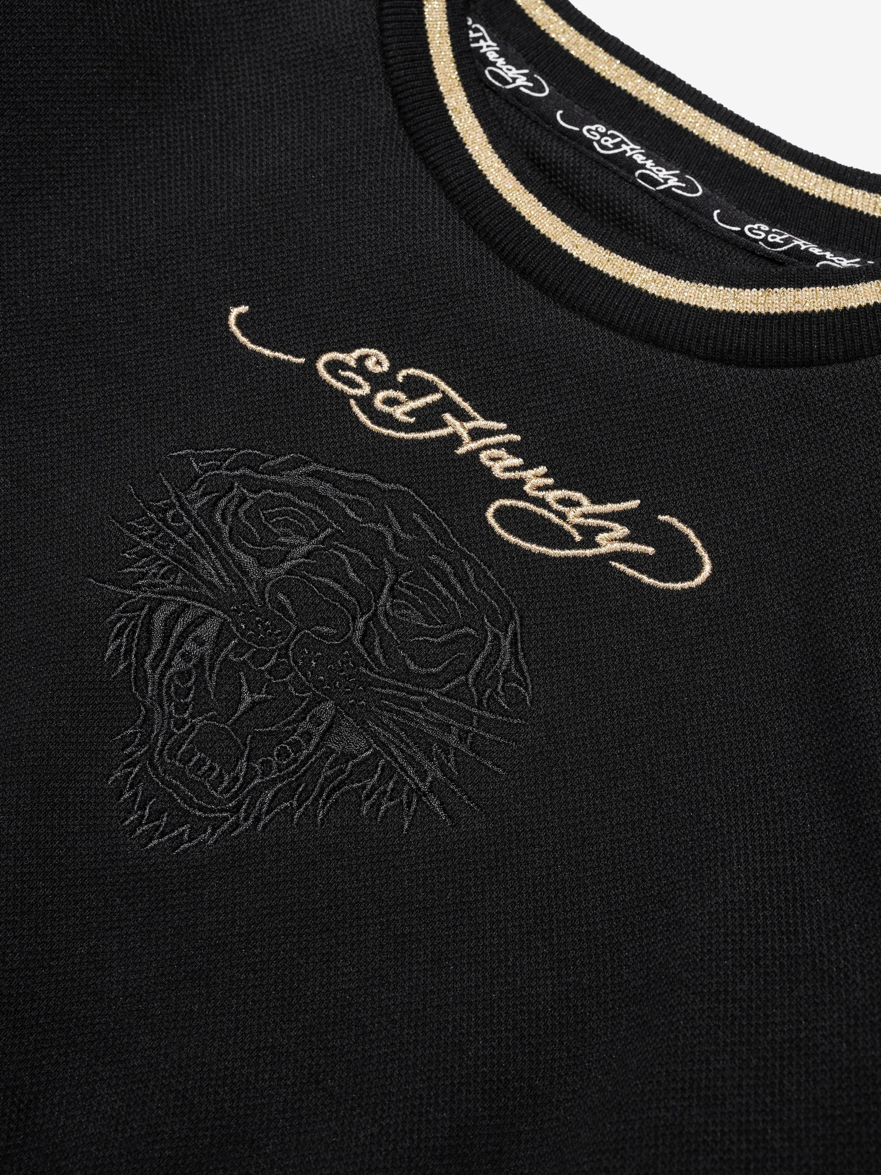 ED Hardy Girls Gold Label Sweatshirt in Black