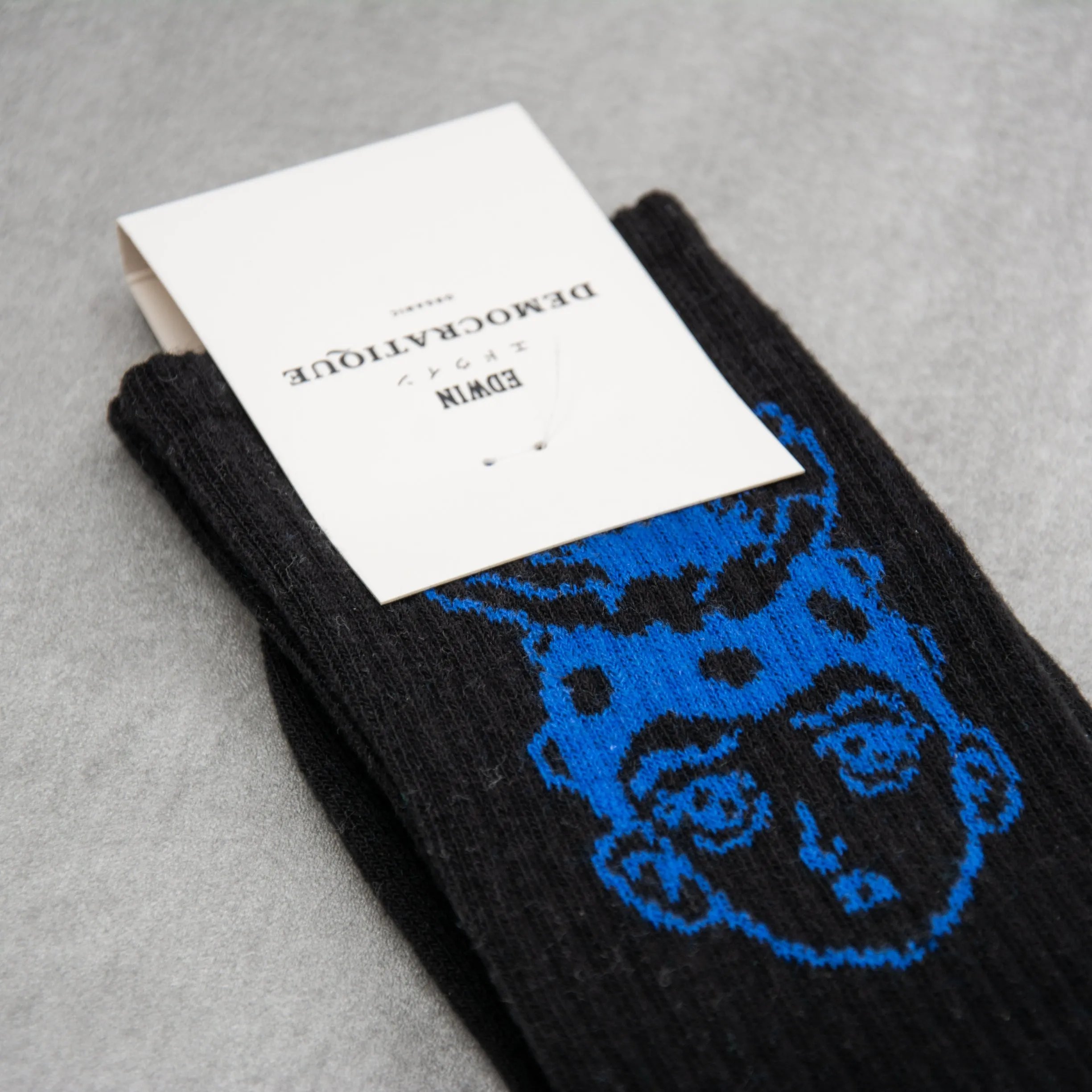 Edwin x Democratique Flora Mind Socks - Black