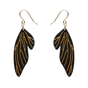 Essentials Fairy Wings Dangle Earrings - Black