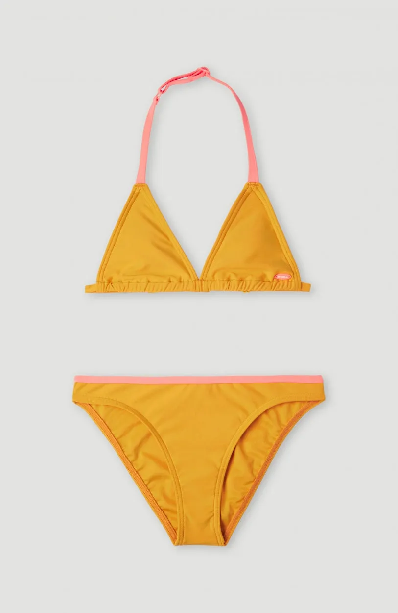 Essentials Triangle Bikini Set | Old Gold