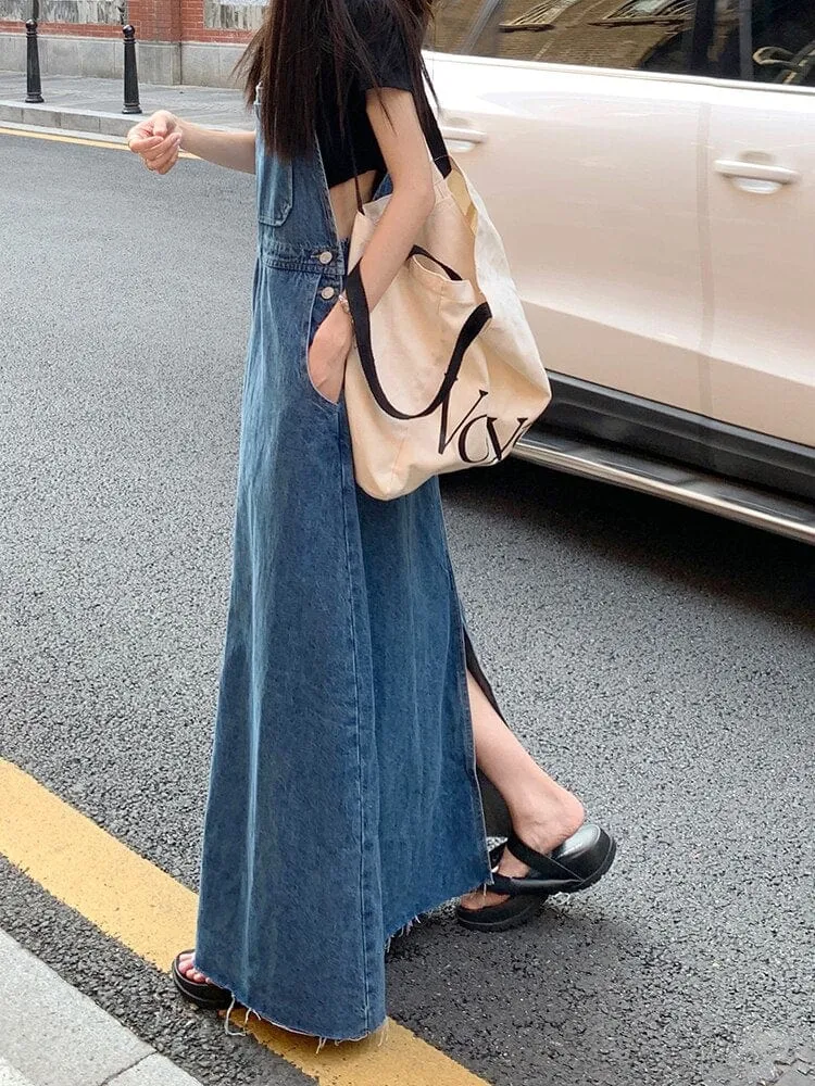 Everywhere Denim Overall Dress