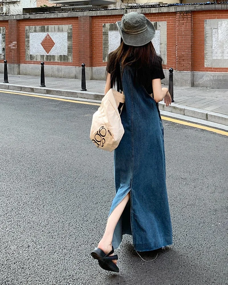 Everywhere Denim Overall Dress