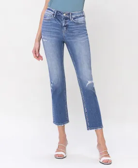 Excellant - High Rise Slim Straight Jeans