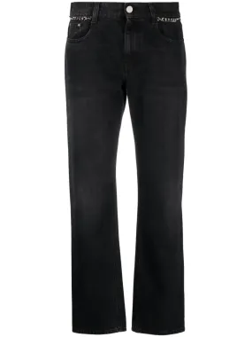 Falabella Chain Slim Leg Black Jeans