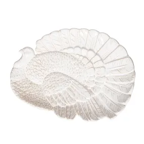 Fall/Harvest White Turkey Thanksgiving Serving Platter