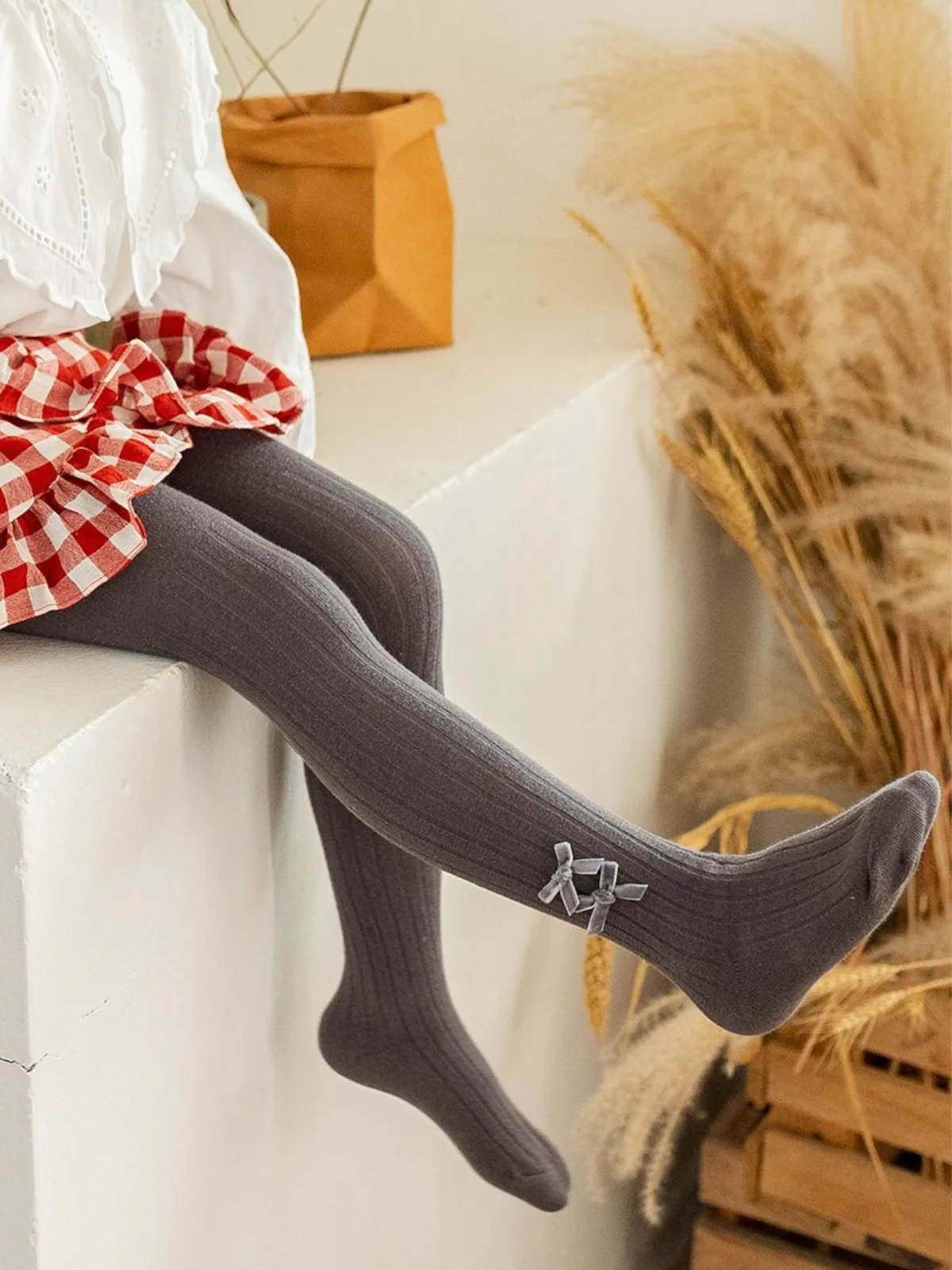 Feelin' So Fab Cotton Ribbed Tights