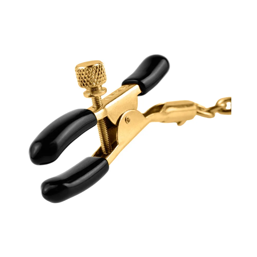 Fetish Fantasy Gold Chain Nipple Clamps - Gold