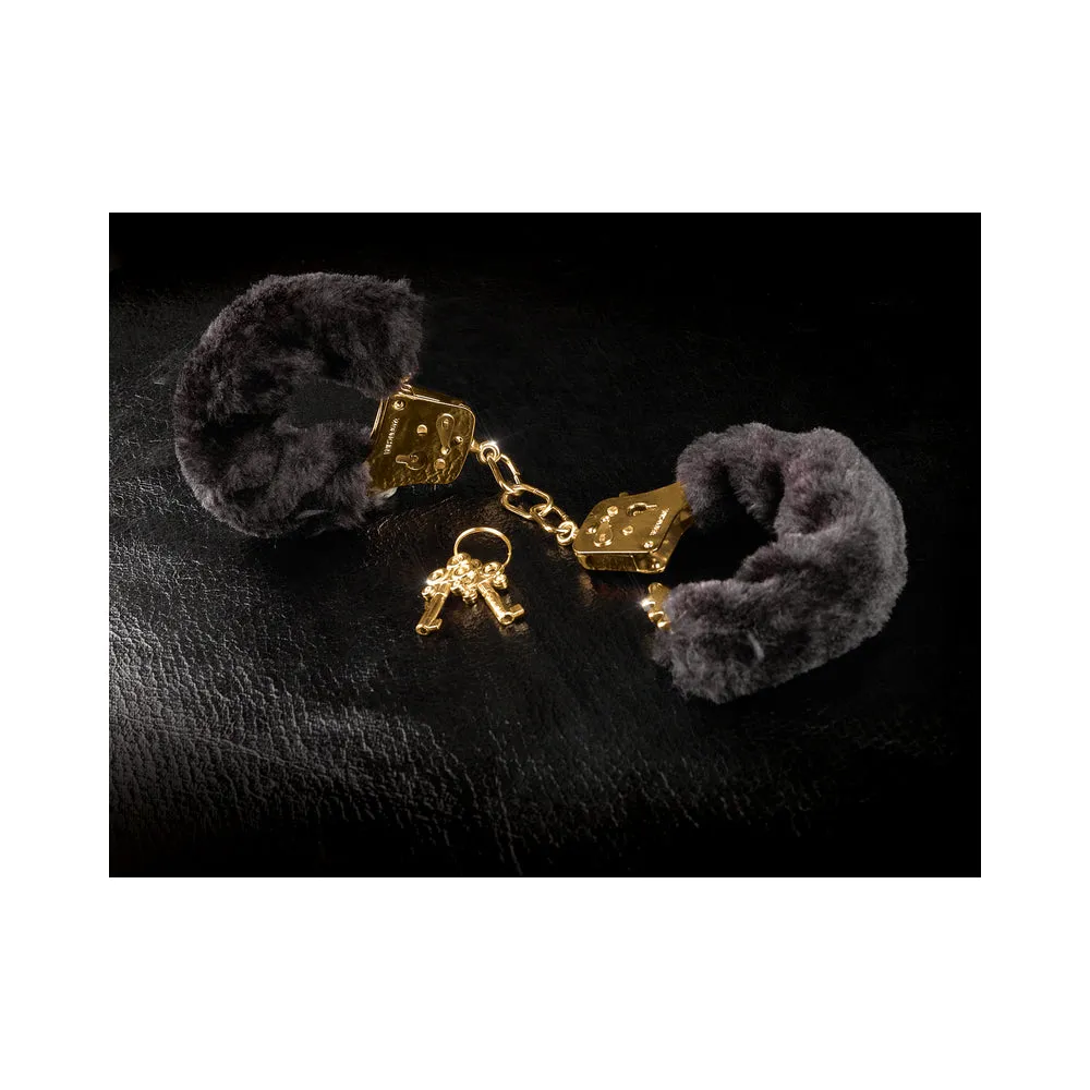 Fetish Fantasy Gold Deluxe Furry Cuffs - Gold