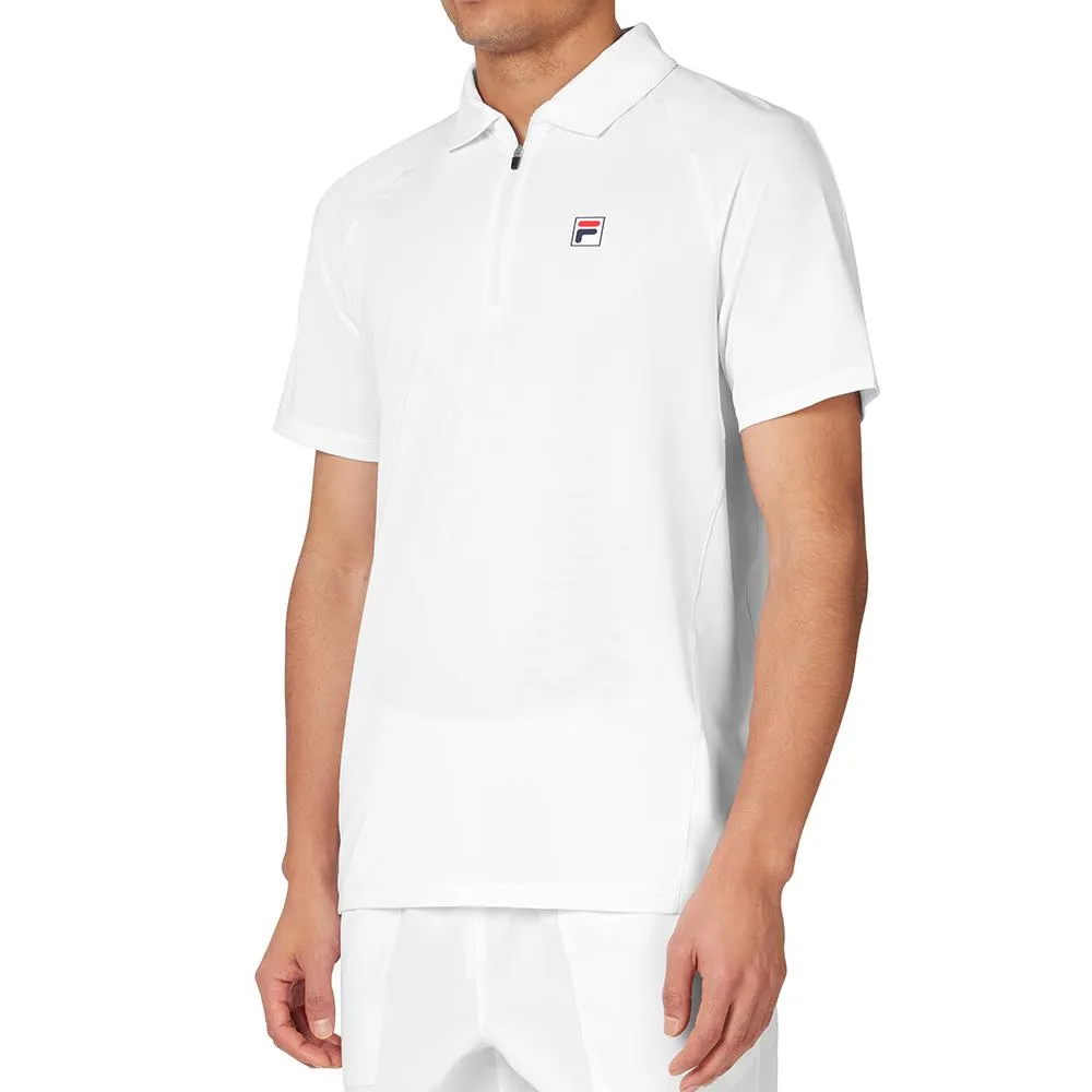 Fila Men's Essentials Zip Polo - White