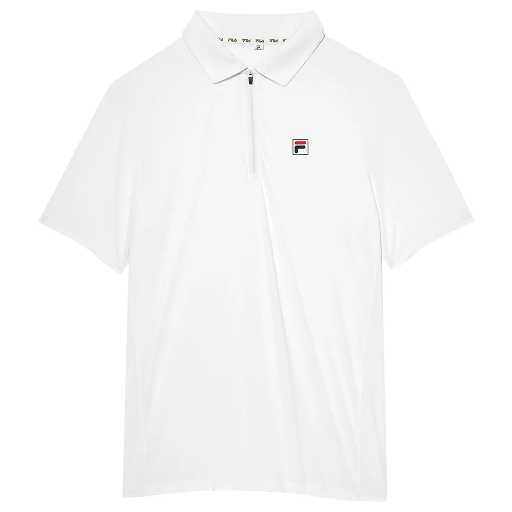 Fila Men's Essentials Zip Polo - White