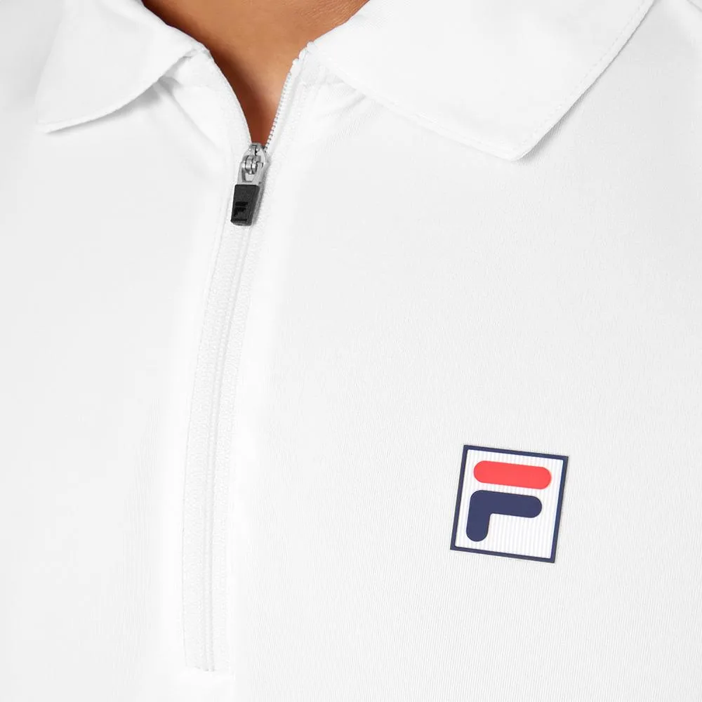 Fila Men's Essentials Zip Polo - White