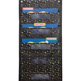 File Folder Storage Gold Stars Pocket Chart