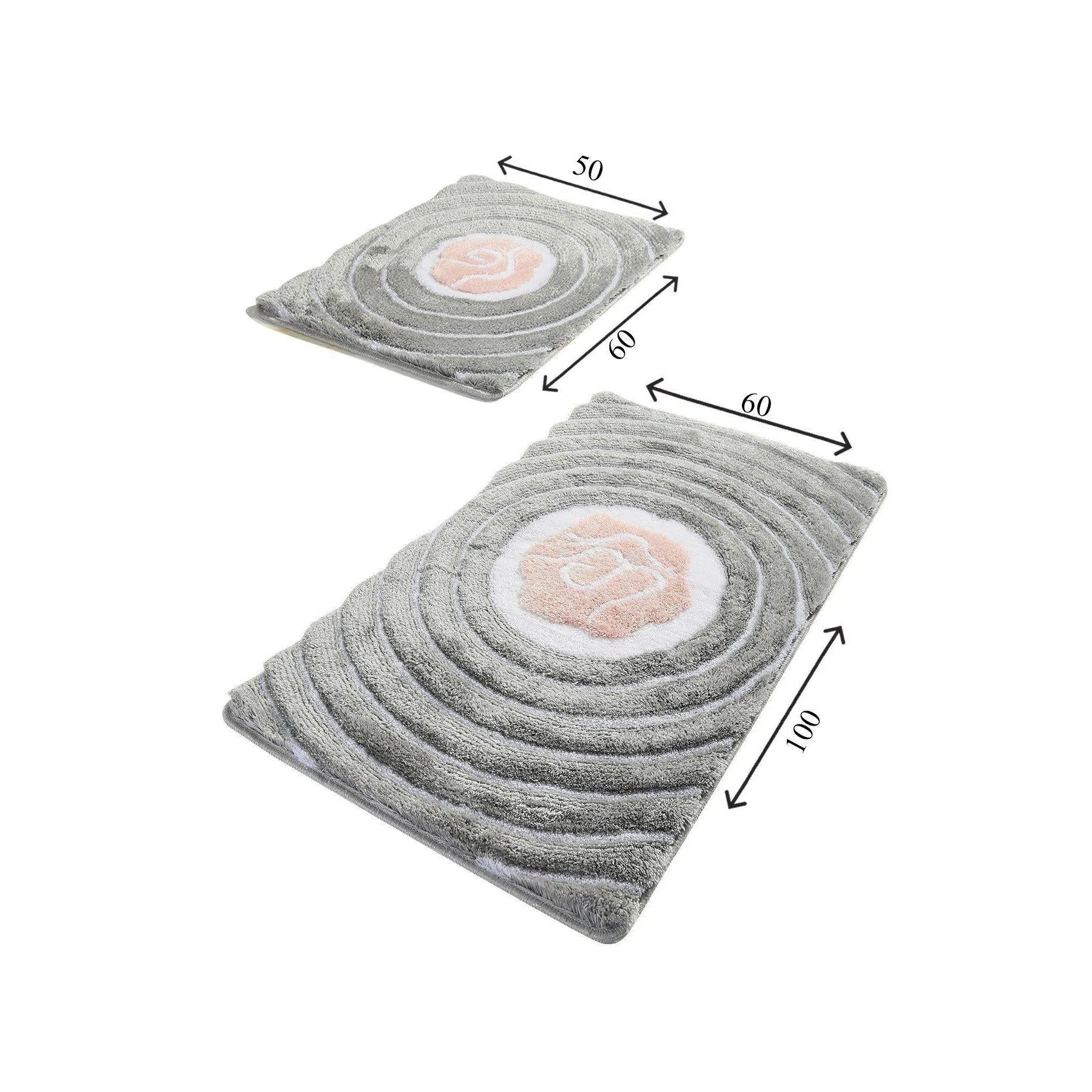 Floria - Anthracite 5  Bath Mat