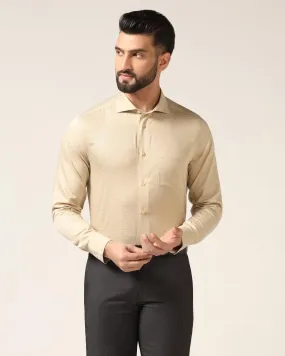 Formal Beige Stripe Shirt - Dax