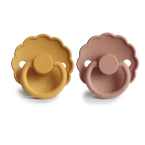 Frigg Daisy Pacifier Honey Gold/Rose Gold Silicone Size 2