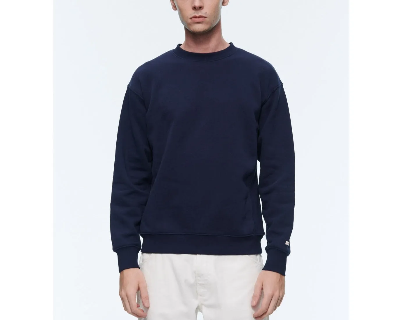 Fursac - Sweatshirt Bleu Marine En Jersey De Coton