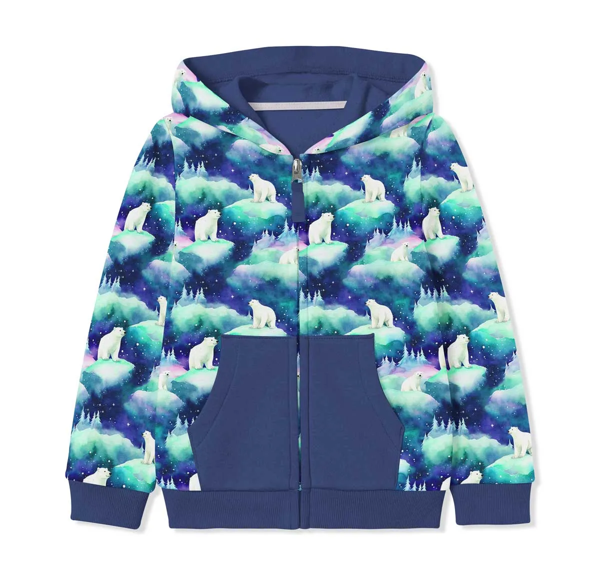 Gifts Galore Polar Skies - Kids Zip Up Hoodie Sweatshirt