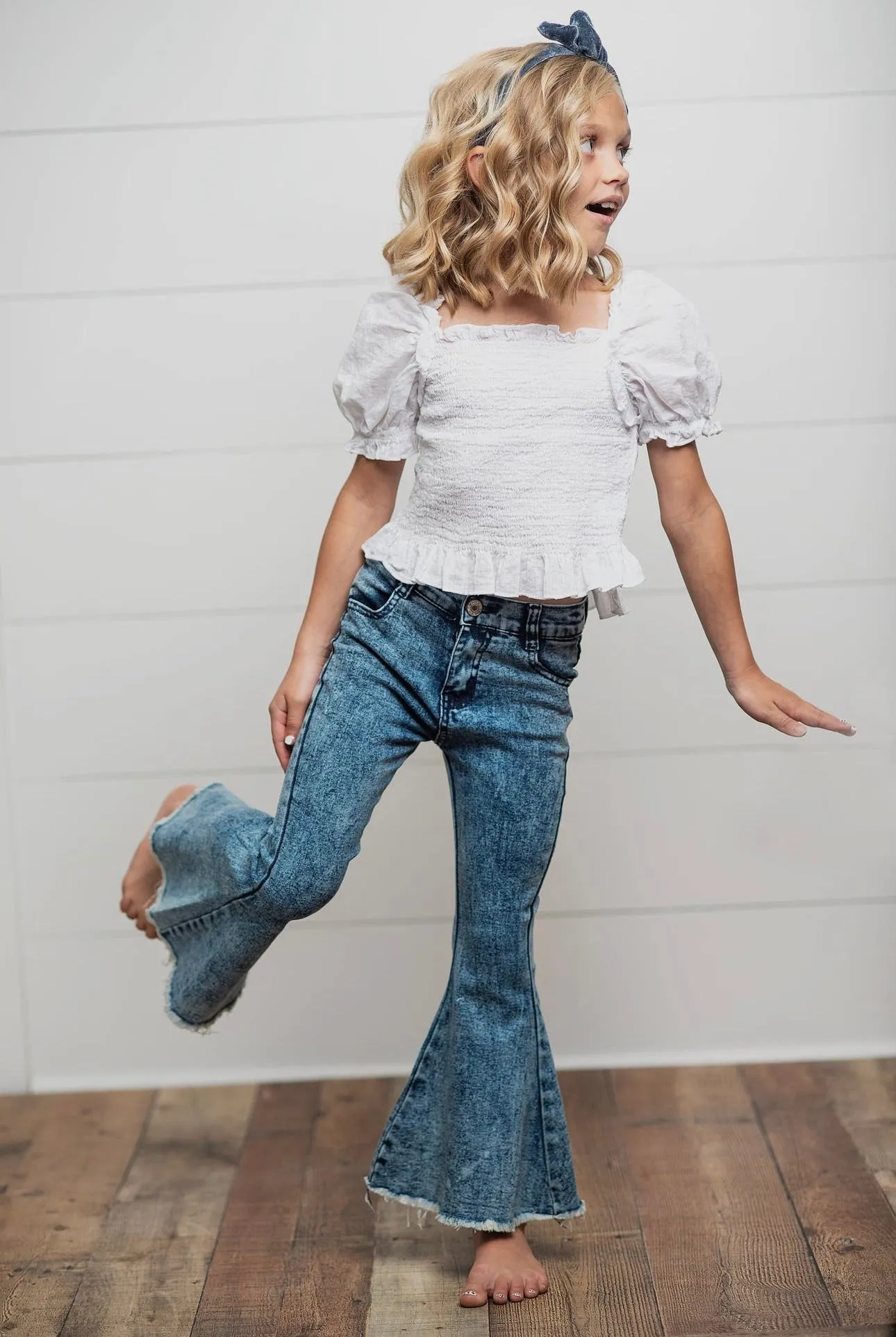 Girls : 90s Wash Flare Jeans up by