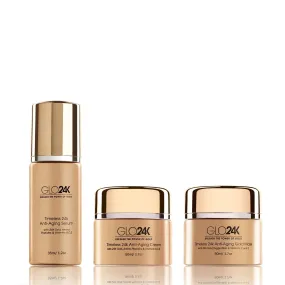 GLO24K Anti-Aging Essentials - 3 Pc set