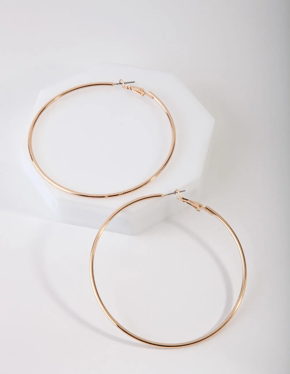 Gold Classic Tube Hoop Earrings