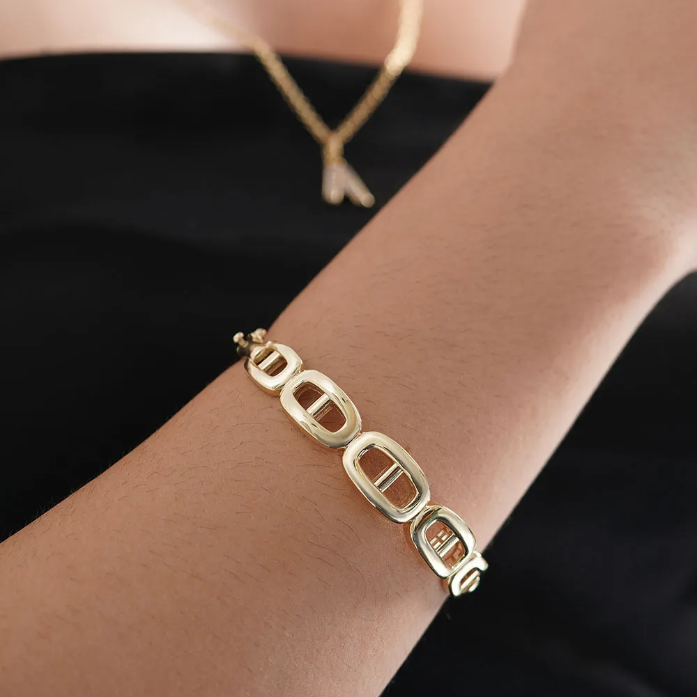 Gold Essentials 9K Gold Hinge Bangle