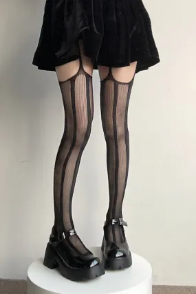 Goth hollow-out tights