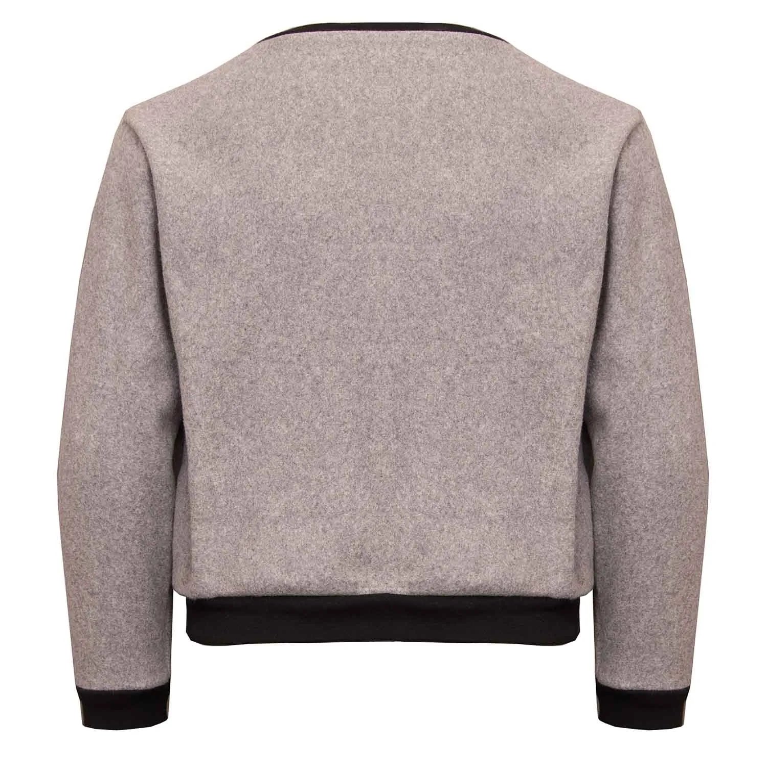 Grijs fleece sweatshirt met drakenapplicatie