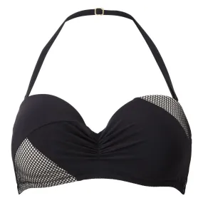 Helena Black Bandeau Bikini Top - Lepel