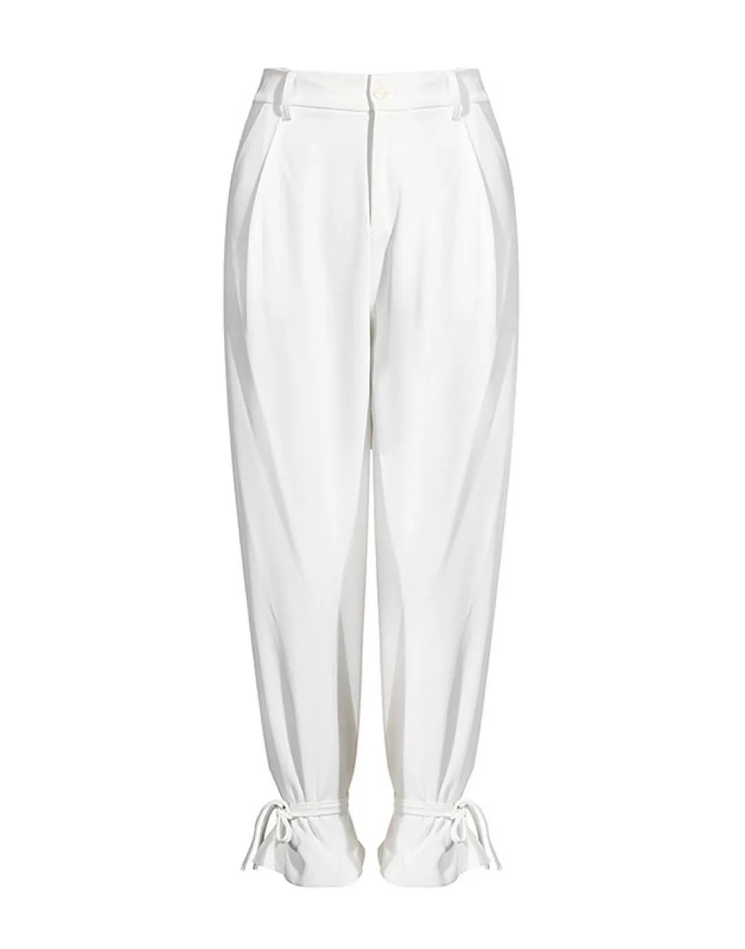 High Waisted Wide Laced Ankle Pants