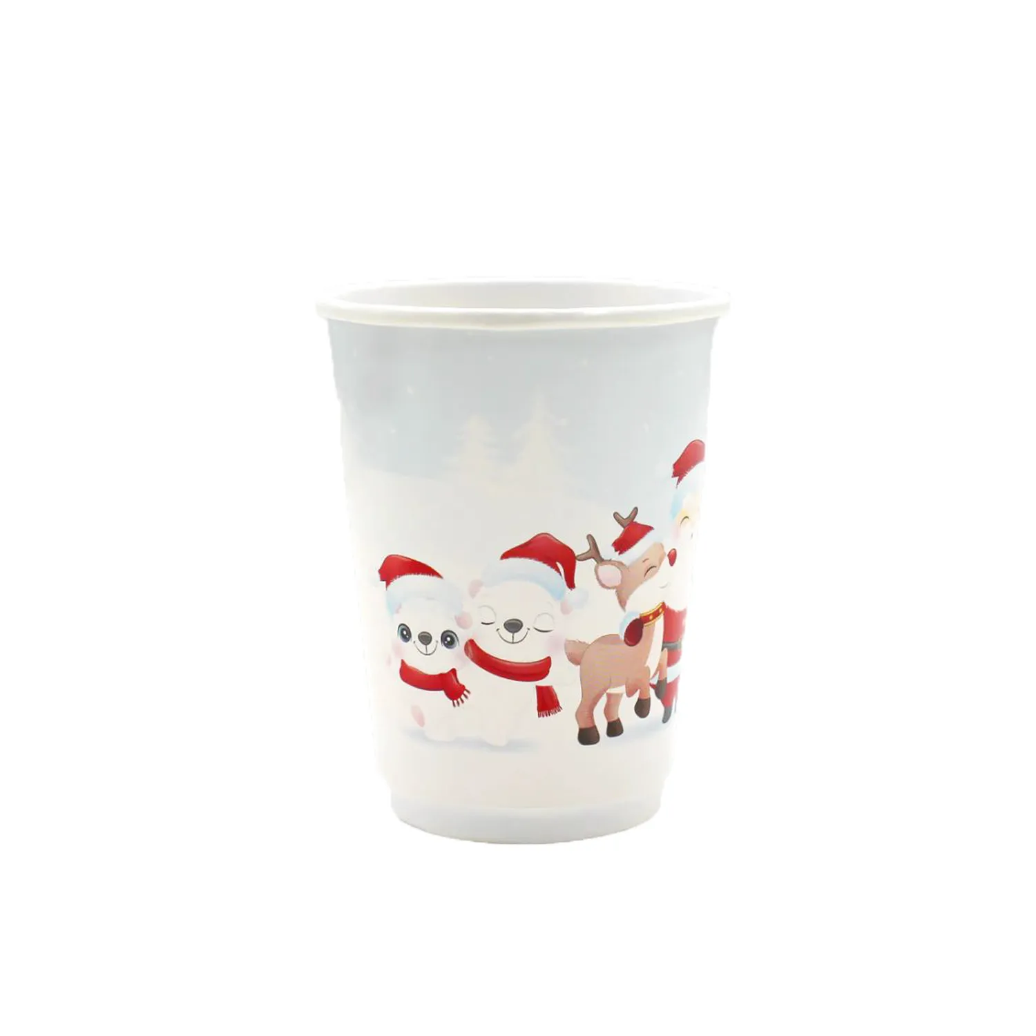 Ho Ho Ho White Christmas Cup 8oz 500pk