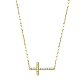 Horizontal Cross Necklace