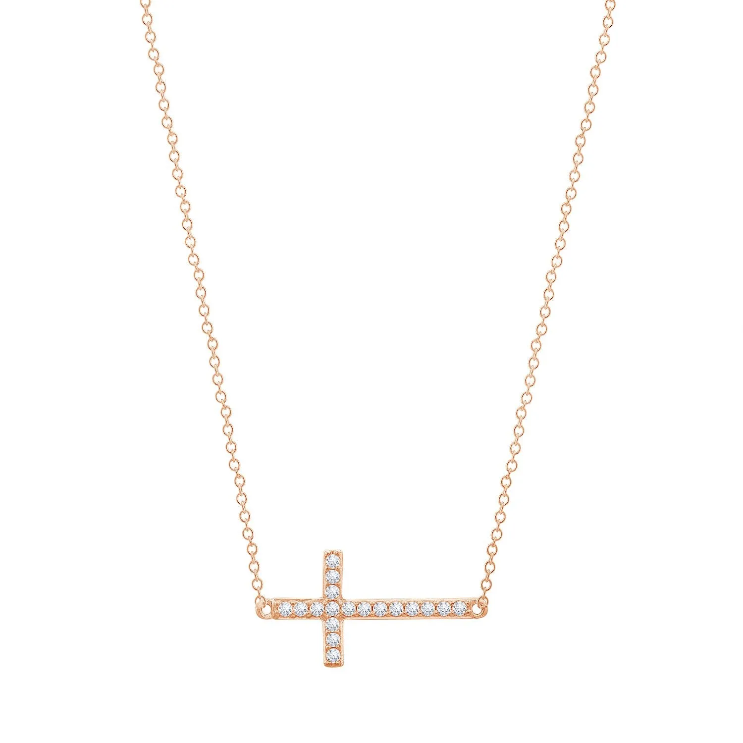 Horizontal Cross Necklace