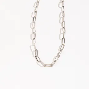 Howard's - Layer Me Paperclip Chain Necklace - Silver, 16 Inch