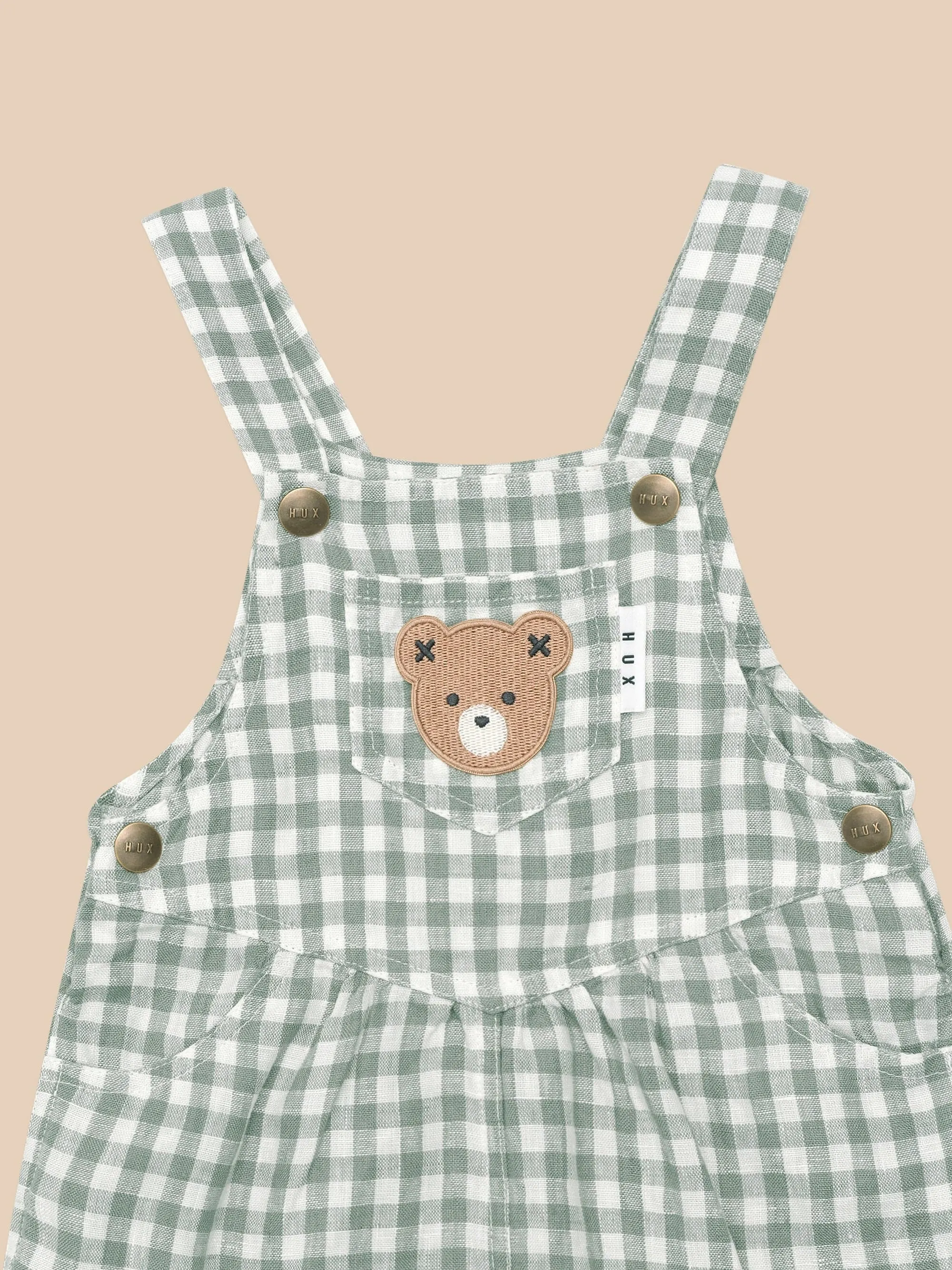 Huxbaby HUXBEAR CHECK SHORT OVERALL