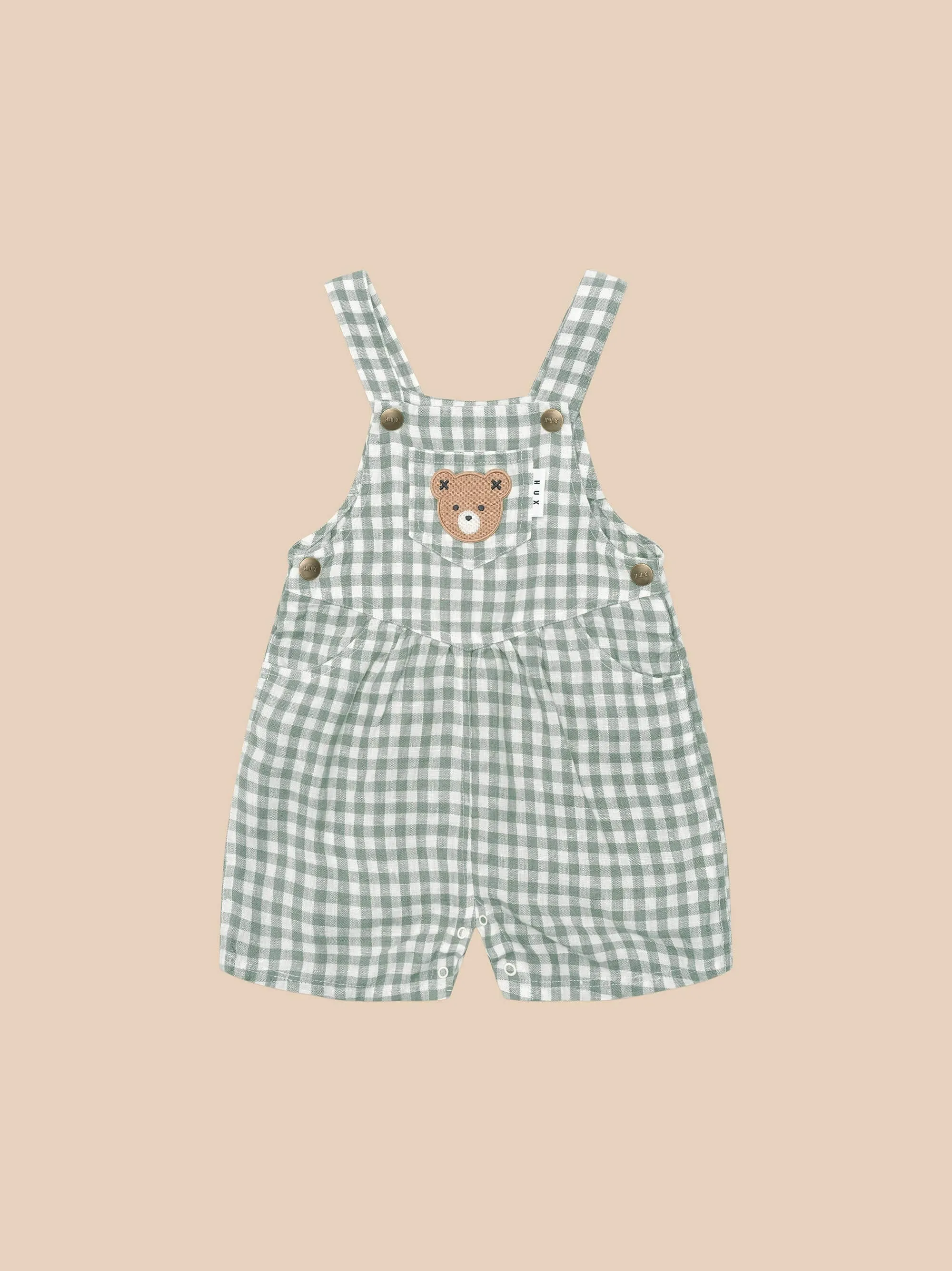 Huxbaby HUXBEAR CHECK SHORT OVERALL