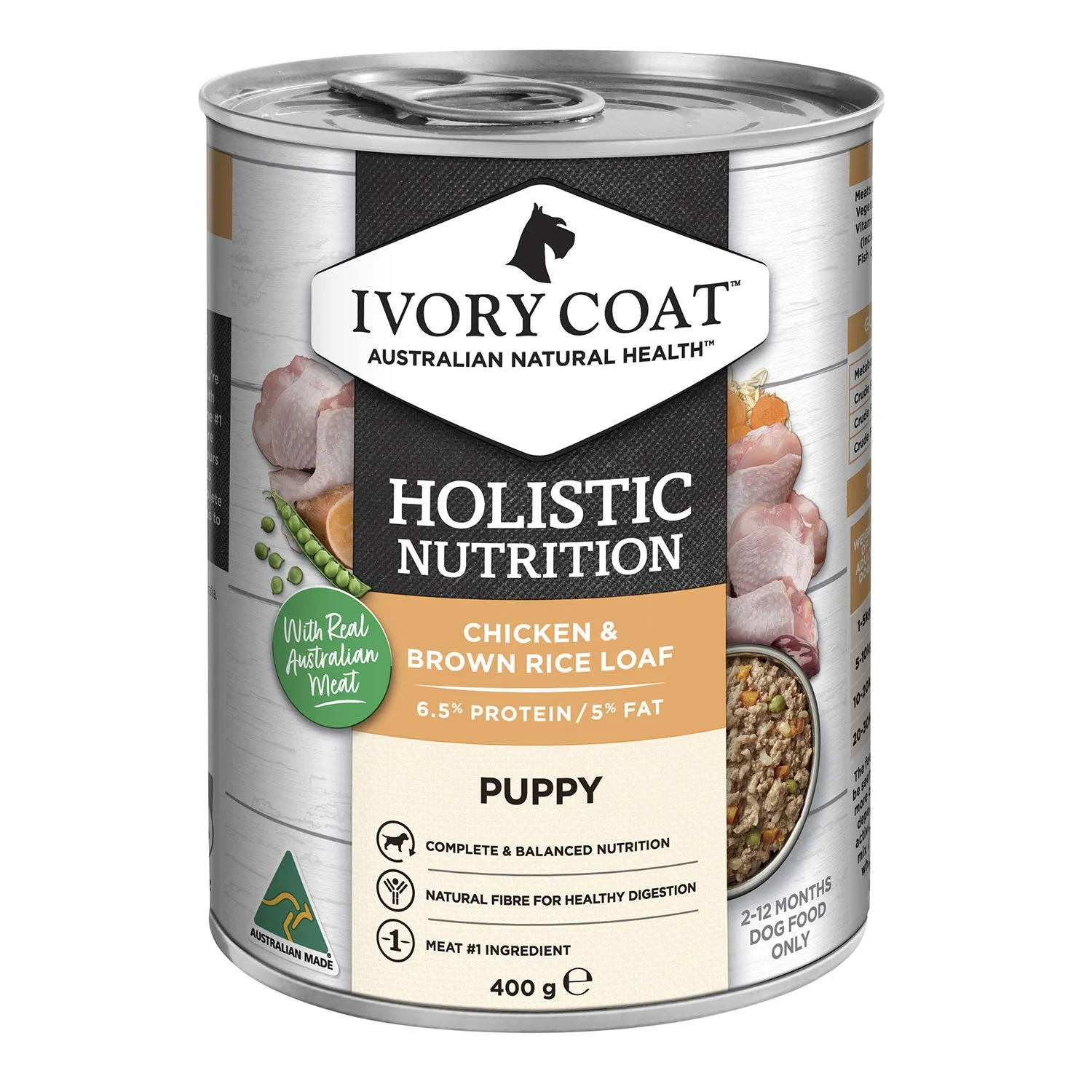 Ivory Coat Wholegrain Chicken & Brown Rice Loaf Puppy Wet Dog Food