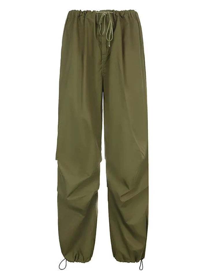 Joskaa Size Friendly Low Waist Parachute Cargo Pants